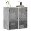 Wandschrank mit Glastüren Betongrau 68x37x68,5 cm Produktbild-Vorschau 4