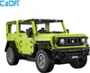 A lime green toy car, resembling a Suzuki Jimny, is shown from a 3/4 front angle against a white background. Voir les images du produit