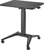 A black mobile laptop desk with pneumatic height adjustment and wheels. Náhled obrázku produktu
