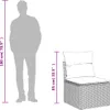 7-teiliges Gartensofa-Set mit Kissen, schwarzes Polyrattan Produktbild-Vorschau 10