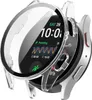 A transparent protective case is shown on a smartwatch. Voir les images du produit