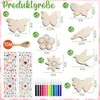 57-teiliges Bastelset für Kinder, Schmetterlings-, Blumen- Produktbild-Vorschau 2