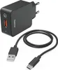 Hama set di ricarica USB-C QC sw (nero) Anteprima dell’immagine prodotto 1