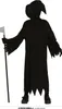 Spaventoso costume da mietitore per bambini Halloween nero Anteprima dell’immagine prodotto 2