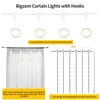 LED-Lichtvorhang 2x2 m, warmweiß, 200 LEDs, USB, 8 Modi Productafbeelding-voorbeeld