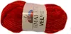 A ball of red velvet yarn on a white background. Podgląd zdjęcia produktu