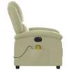 vidaXL Massagesessel Elektrisch Creme Echtleder Produktbild-Vorschau 11