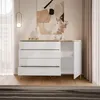 Kommode AURORA mit Schubladen weiß glänzend auf Beinen mit Produktbild-Vorschau 3