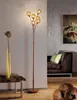 Stojacia lampa - Zlatožltá - Hnedá - Oceľ - 6 svetiel - V Náhľad obrázku produktu 2