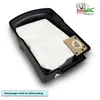A vacuum cleaner dust bag inside a black plastic container. Náhled obrázku produktu