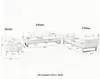 Sofa Set Jumeirah 3-Sitzer+2-Sitzer+Sessel in Samtstoff Produktbild-Vorschau 2
