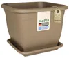 MePla - Set - Pflanzkübel Quadrat 48x48 + Untersetzer 41x41 Produktbild-Vorschau 1