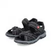 Rieker Damen Echtleder Sandalette schwarz, Damen:38 EU Produktbild-Vorschau 32