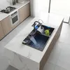 Küchenspüle, Einbauspülbecken, Smartes Wasserfall Produktbild-Vorschau 1