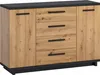 Cassettiera combinata DELAWARE – rovere artisan / nero Anteprima dell’immagine prodotto 1