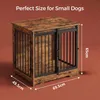 Hundekäfig Möbel, Hundebox, 2 Türen, Weiß Braun | Produktbild-Vorschau 5