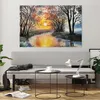 Bilder auf glas - Einteilig - Fluss Sonne Bäume - 120x80cm Produktbild-Vorschau 6