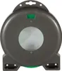 A dark gray circular spool of green trimmer line, with a clear plastic window showing the line inside. Produktbild-Vorschau