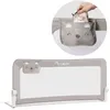 Ochranný zábranný rám postele 150 x 66 x 35 cm Nukido sivý Náhľad obrázku produktu 1