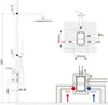 Schwarz Duschsystem mit Thermostat, Duscharmatur Produktbild-Vorschau 10