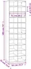 vidaXL Schuhschrank Betongrau 54x34x183 cm Holzwerkstoff Produktbild-Vorschau 14