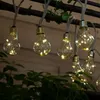 LED Solar Lichterkette, 10x Glühbirnen, Hanfseil, L 570 cm Produktbild-Vorschau 3