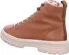 A side view of a brown leather boot with a white sole. Anteprima dell’immagine prodotto