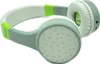 A pair of on-ear headphones with a green and gray color scheme and a patterned design on the earcups. Produktbild-Vorschau