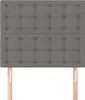 vidaXL Kopfteil Dunkelgrau 80 x 5 x 118/128 cm Stoff Produktbild-Vorschau 3
