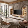 Wohnwand mit Couchtisch, weiß mit Eiche, FALLON-55, modern, Produktbild-Vorschau 1