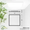 LED plafondlamp, 14W, 3000 lumen, 4000K, 3x42x42 cm, kleur: Productafbeelding-voorbeeld 5
