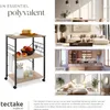 Chariot de service Rugby 65,5x45,5x88,5cm - Bois clair Voir les images du produit 7