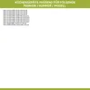 A list of compatible kitchen appliances with their model numbers and sizes. Produktbild-Vorschau