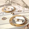 Platzdeckchen Skinnatur Gold - Platzsets - Tischset - Rund Produktbild-Vorschau 3