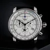 A close-up studio shot of a men's chronograph watch against a black background. Náhled obrázku produktu