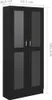 vidaXL Vitrinenschrank Schwarz 82,5x30,5x185 cm Produktbild-Vorschau 8