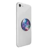 A white smartphone with a PopSocket attached to the back. The PopSocket has a blue nebula design. Náhled obrázku produktu