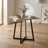 Homestyle4u Jedálenský stôl 80x80 cm dub kov čierny Náhľad obrázku produktu 2