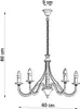 Lampada a sospensione, lampadario MINERWA 5, 5 x E14, Anteprima dell’immagine prodotto 2