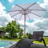 Sonnenschirm Holz 3m rund Garten knickbar UV-Schutz Produktbild-Vorschau 9