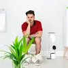 relaxdays Garniture WC argentée, noire Métal Voir les images du produit 2