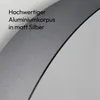 LED Spiegelschrank 60cm, rund, Alukorpus silbermatt, 2 Produktbild-Vorschau 4
