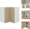vidaXL Rohová nástěnná skříňka Sonoma dub 57x57x60 cm Náhled obrázku produktu 1