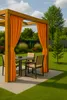 Gartenvorhang 2 Stück 155x240cm, Garten Vorhang Orange, Produktbild-Vorschau 5
