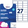 Avery Zweckform L4784-20, Namens-Etiketten, 63,5 x 29,6 mm, Produktbild-Vorschau 1