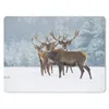 MuchoWow® Mauspad Mousepad Hirsche - Tiere - Schnee - Produktbild-Vorschau 1