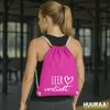 Huuraa Turnbeutel Leer verliebt 12 Liter Fuchsia Baumwolle Produktbild-Vorschau 2