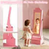 COSTWAY Kinderkast voor sieraden met verlichting, 2-in-1 Productafbeelding-voorbeeld 6