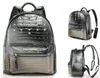 Eleganter Damenrucksack schwarz silber mit Nieten Rucksack Produktbild-Vorschau 1