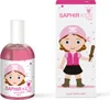 A bottle of pink perfume and its packaging, featuring a cartoon pirate girl. Produktbild-Vorschau